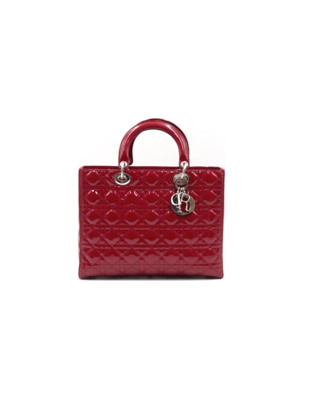 Dior Patent Cannage Large Tote Bag #353378F90B